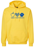 Teach Love Bobcats Yellow Hoodie