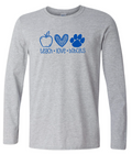 Teach Love Bobcats Sport Grey Long Sleeve